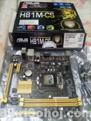 ASUS Original H81M-CS 4th Gen Intel Desktop Motherboard